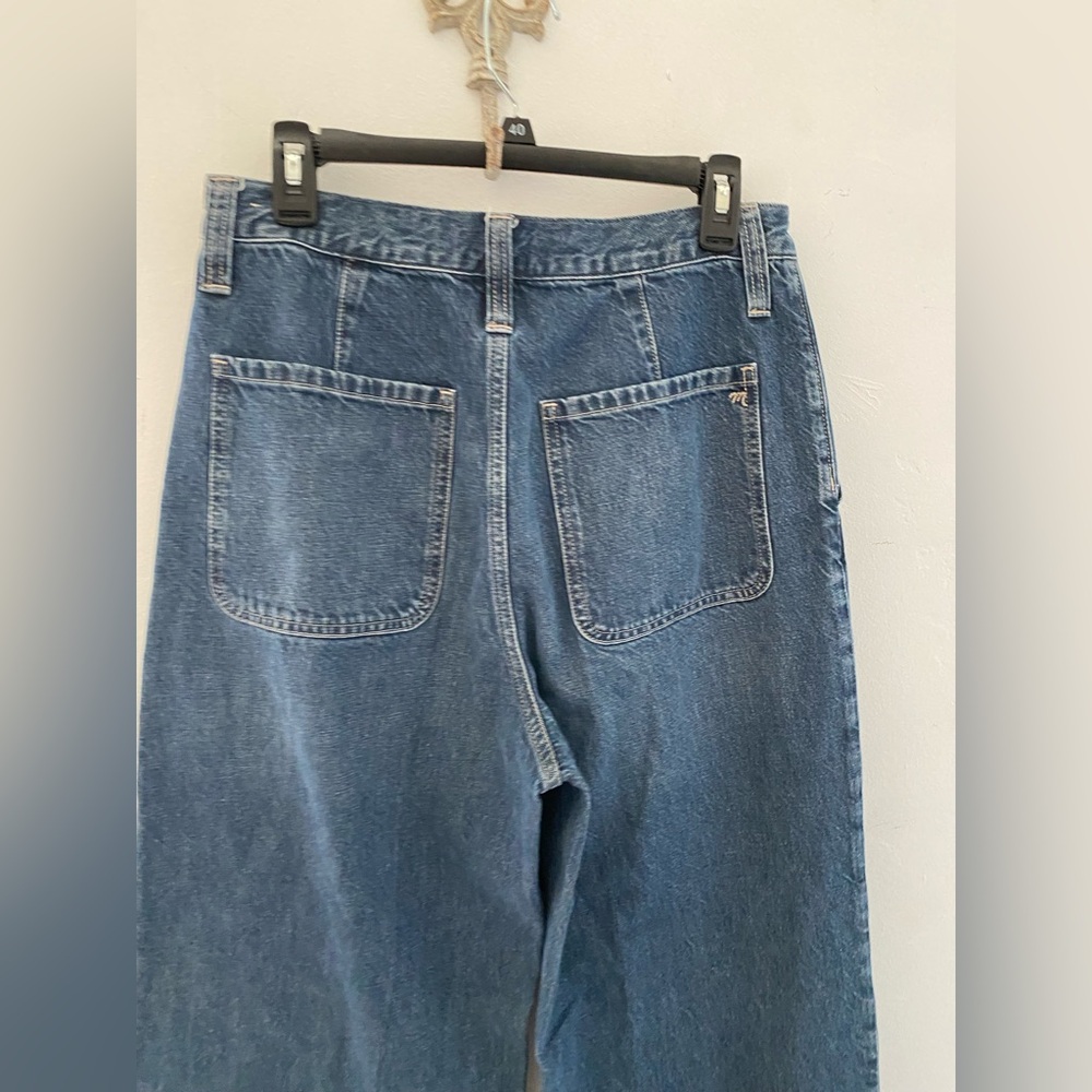 Madewell Dark Blue super wide leg Jeans high waisted size 29 - Picture 9 of 12